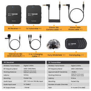 TARION G1(A1) Wireless Lavalier Microphone System