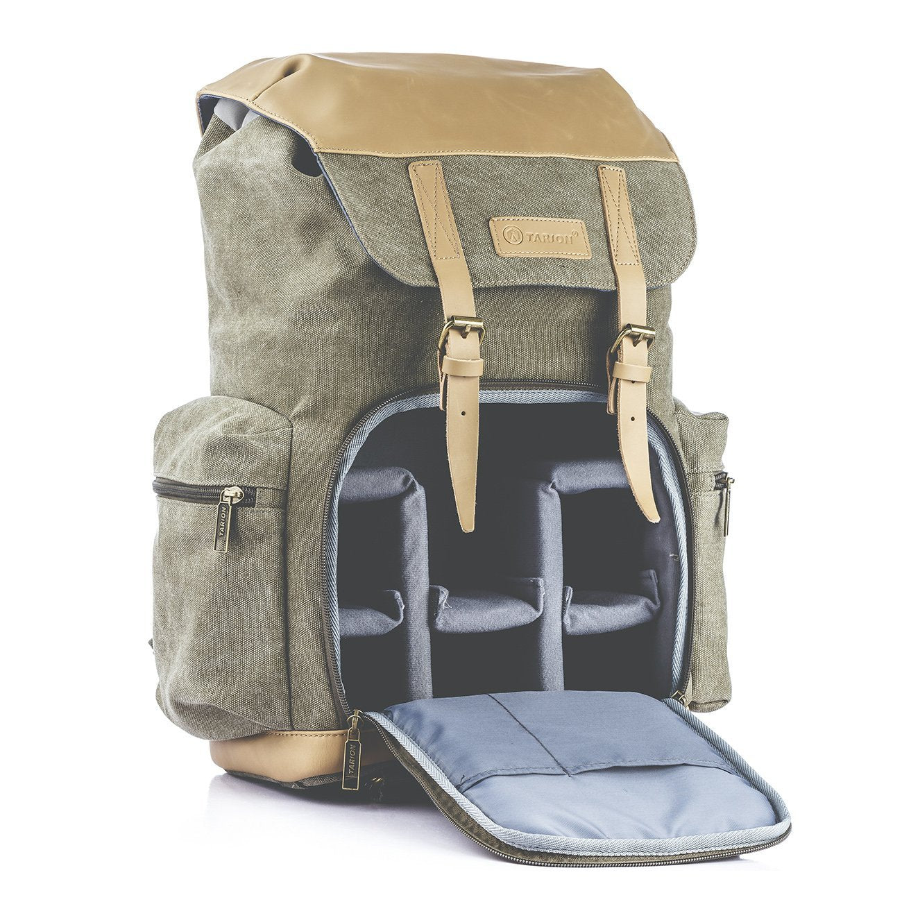 TARION M-02 Canvas Camera Backpack in Green